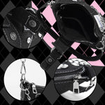 PALAY Shoulder Bag for Women featuring 23x7x13cm size and zipper snap closure | Y2K canvas handbag with chain charm