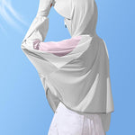 PALAY Sun Protection Hoodie for Women with Brim and Full Zip UPF 50+ | Quick-Dry Grey