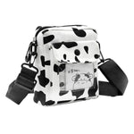 PALAY Canvas Crossbody Bag for Girls with Transparent Window Pocket 15x18cm | Black