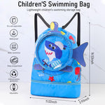 PALAY Swimming Bag for Kids with Drawstring Design and Wet Dry Zone 34×10×37 cm Blue