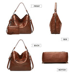 PALAY® Hobo Bags For Women Soft Vegan Leather Tote Bags For Travel Large Capacity Bags For Women Handbags, Shoulder Bag With Purse Gift, Brown