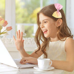 PALAY® 6 Pcs Hair Bows for Kids Girls Rainbow Bow Hair Clips for Girls Unicorn Mermaid Barrettes Hair Accessories for Girl Teens