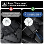 PALAY Umbrella for Rain with 50 inch Canopy and Ergonomic Carabiner Handle | Automatic Open Close