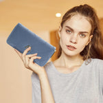 PALAY® Women Purse PU Leather Long Wallet for Women RFID Card Bag Phone Bag Clutch Bag Hand Bag with Hand Strap Fashion Women Wallet Cluntch Bag Gift for Women