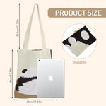 PALAY Hand Bags for Women 30.5 x 37 cm with Double Side Knitting Panda and Flower Design | Acrylic Crochet Tote for Office and College Use