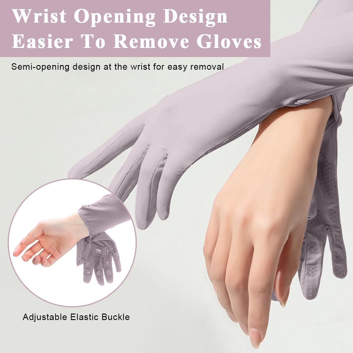 PALAY UV Protection Arm Sleeves for Driving and Cycling with UPF 50+ & Anti Slip Palm | Purple