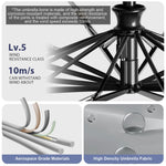 PALAY Umbrella for Sun and Rain Protection with 23 in Canopy and Automatic Open Close | Grey