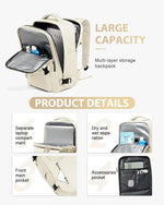 PALAY Travel Backpack for Men with 14 in Laptop Sleeve and Separate Shoe Compartment | Waterproof Polyester Design