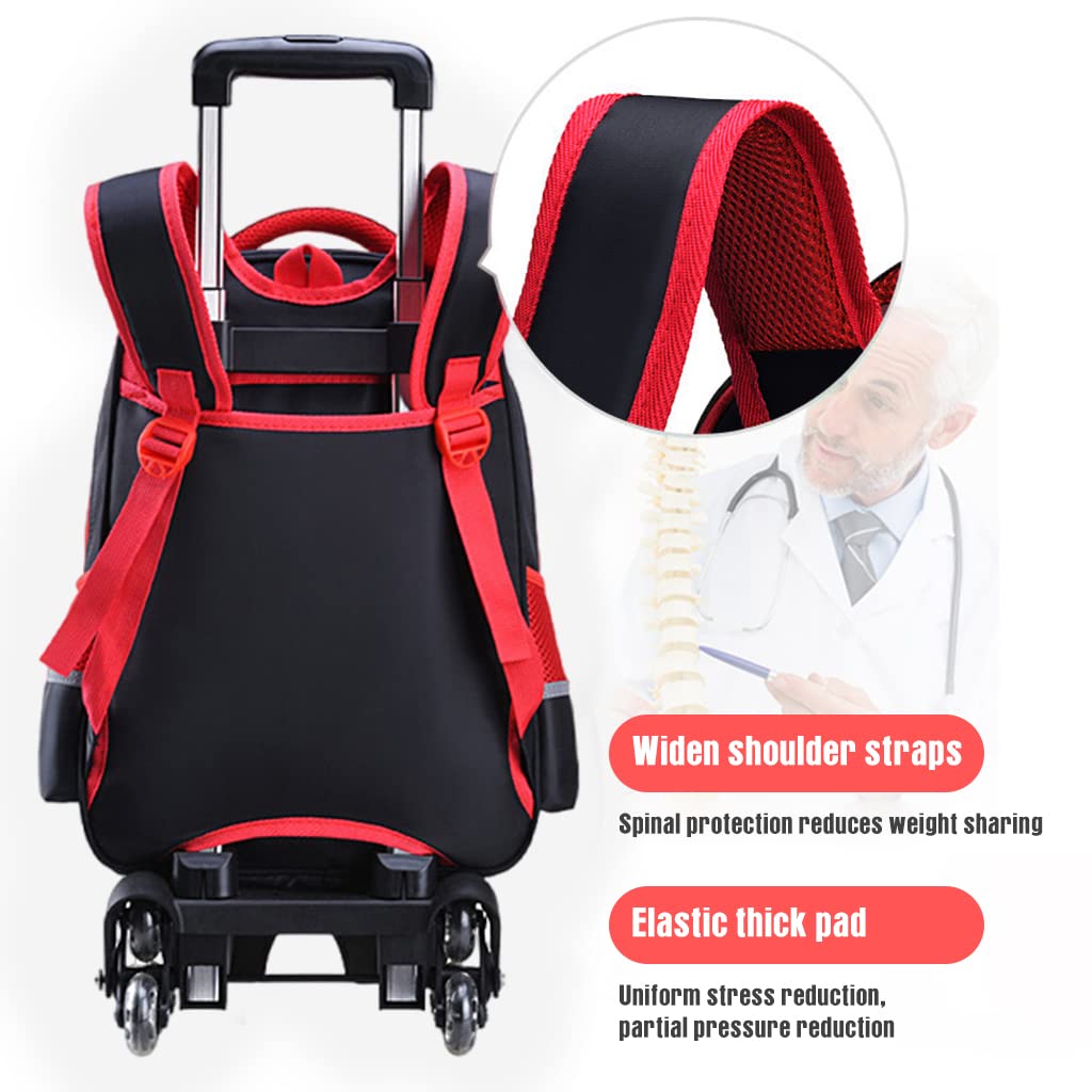 PALAY School Backpack for Girls with Detachable 2 Three Wheel Rollers | PU Fabric Travel Bag