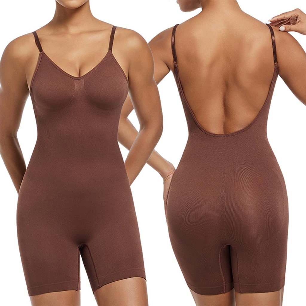 PALAY Backless Shapewear Bodysuit for Women with Tummy Control and Seamless Nylon Fabric