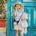 PALAY Kuromi Mini Purse for Girls with Adjustable Strap and Silicone Cartoon Design | Cute Small Crossbody Coin Bag for Kids