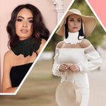 PALAY Fake Collar for Women with Knitted Turtleneck Design in Yellow & White | Winter Neck Warmer