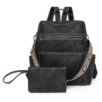 PALAY Backpack for Women with 3 in 1 Convertible Tote Design and Woven Shoulder Strap