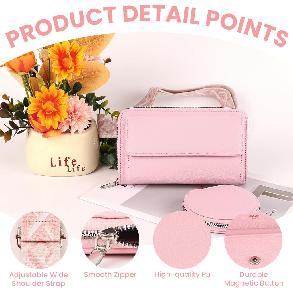 PALAY Crossbody Bag for Everyday Use with Adjustable Nylon Strap and PU Leather Pouch | Compact Multi Compartment Design for Women