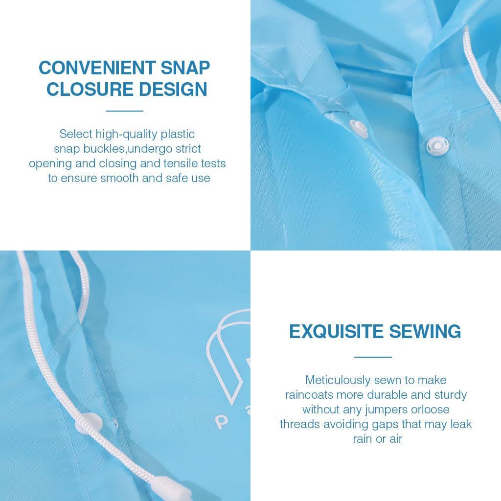 PALAY Raincoat for Kids with Hood and Pockets featuring Polyester Waterproof Design | Cute Bright Colors for 3–7 Years Boys and Girls