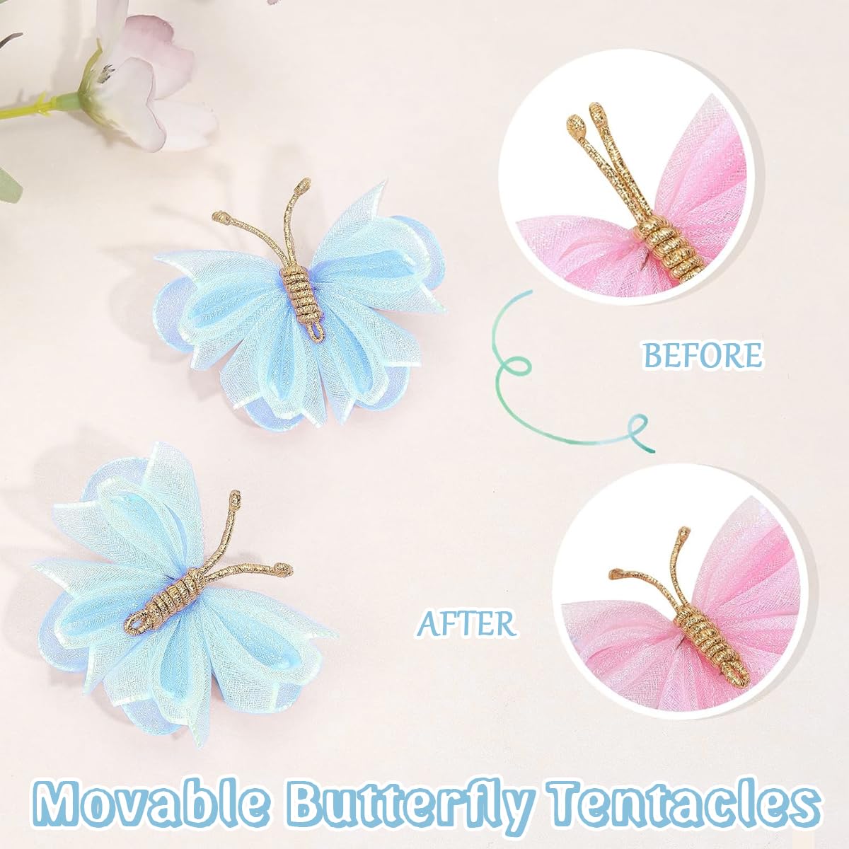 PALAY Hair Bows for Kids Girls featuring 6 Butterfly Clips 2 in each | Colorful Accessory Set