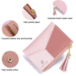 PALAY Small Womens Wallet for Girls with Zipper and Snap Closure | Soft PU Leather 2PCS
