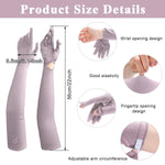 PALAY Sun Protection Gloves for Women with Cooling Arm Sleeves and Breathable Ice Silk Fabric