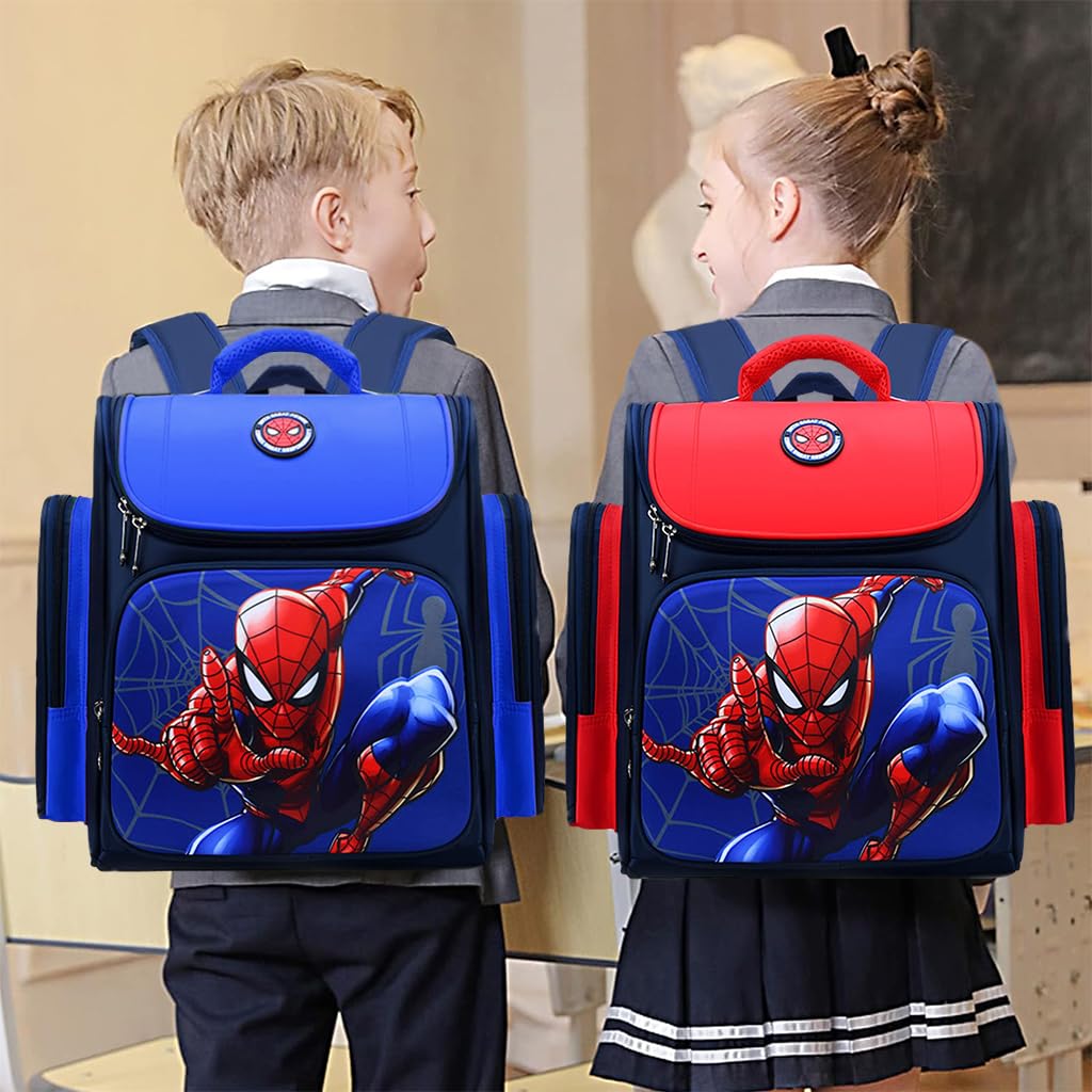 PALAY® School Bags for Boys Spider Man Bag School Backpack