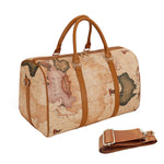 PALAY Tote Bag for Travel with 48x24x30cm Capacity featuring Removable Strap and Waterproof PU | World Map Retro Print