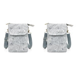 PALAY Women Purse for Casual Outings with 13.5x19.5cm Dual Pouch Design in Canvas Cloth