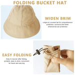 PALAY Polyester Bucket Hat for Women with Wide Brim and Adjustable Drawstring | Khaki 56–58 cm