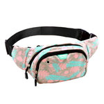 PALAY Waist Bag for Women featuring Double Layer Zipper Pockets and Waterproof Nylon | Pink Floral Lightweight Travel Fanny Pack