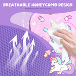PALAY Kindergarten Backpack for Girls with 26x32 cm Size and Padded Straps | Purple Waterproof Unicorn Design