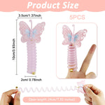 PALAY Braids Hair Ties for Girls with 7cm Spiral Wire | 4pcs Spring Ponytail Accessories