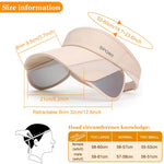 PALAY Womens Sun Visor Hat for Running and Golfing with Extendable Side Brim | Pink 22.8 Inches