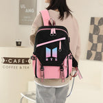 PALAY BTS Backpack for School and Travel featuring USB Cable Vent | 15.6 in Laptop Bag for Boys