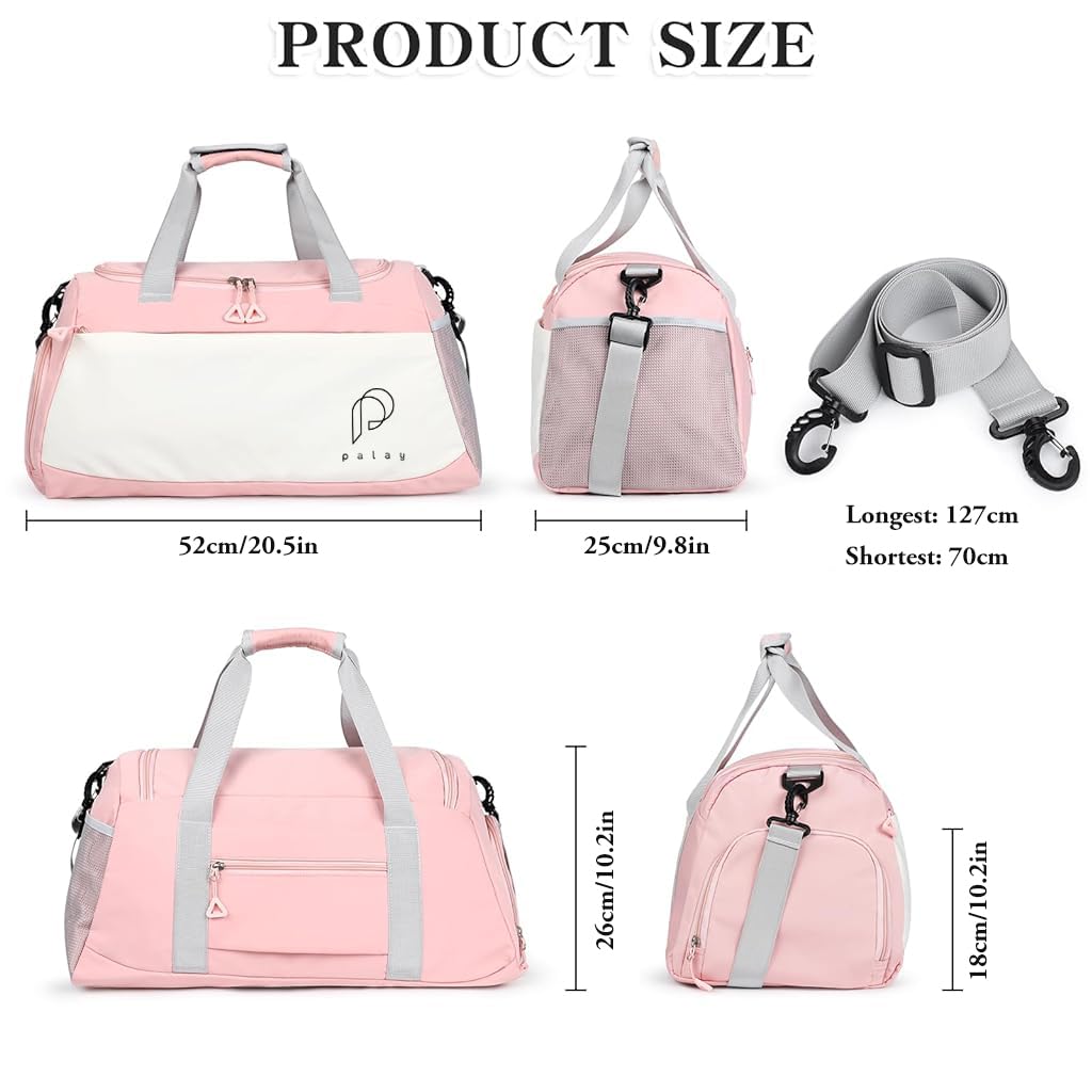 PALAY Travelling Bag for Women with 35L Capacity and Shoe Compartment | Waterproof Oxford Weekender