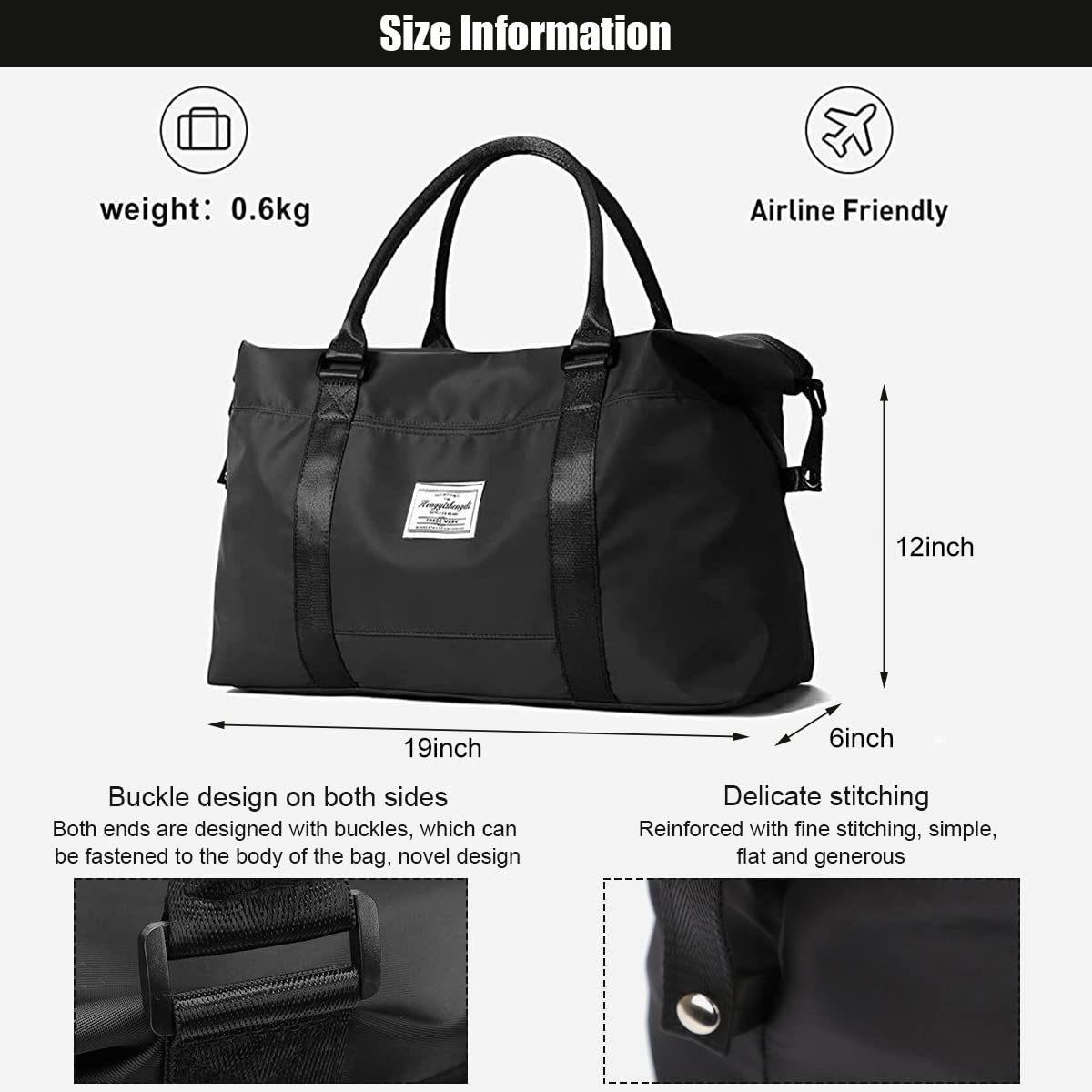 PALAY Gym Bag for Travel and Sports with 65L Capacity featuring Waterproof 300D Oxford | Ideal for Men and Women