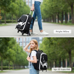 PALAY 30L Trolley School Backpack for Girls with 6 Wheels