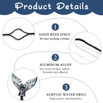 PALAY® Magic Hair Bun Maker for Hair Mermaid Tail Rhinestone Hair Bun Accessories for Women Elegant Hair Accessories for Women Flower Twist Hair Bun Shaper for Medium Thick Hair