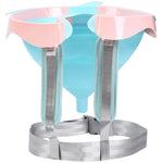 PALAY Inflatable Washing Hair Basin for Elderly and Bedridden with Drain Pipe | Pink Silicone Portable Sink