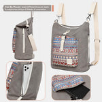 PALAY Women Backpack for Work and Travel with 30x13x38cm Space | Canvas Multiway Bag