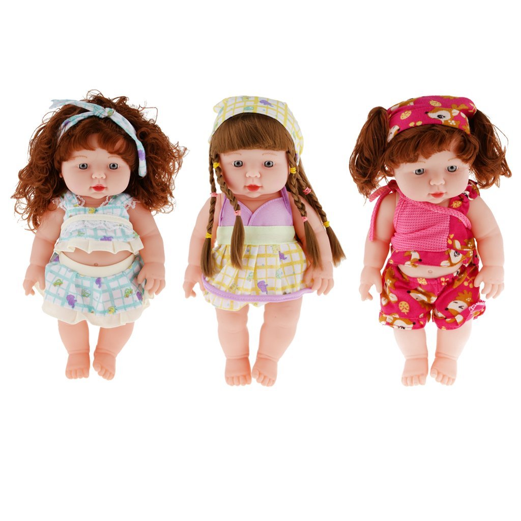 PALAY Baby Girl Vinyl Doll for Kids with Rotatable Arms and Legs 30 cm | Removable Clothes Set
