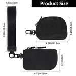 PALAY Small Zipper Pouches for Daily Use with Dual Detachable Design Waterproof Nylon | Wristlet Coin and Earphone Organizer for Women