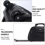 PALAY® Large Travel Luggage Portable Wheeled Luggage with Handles Sturdy Polyester Travel Suitcase Carry-on Wheeled Duffel Bag Travel Roller Bag