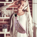 PALAY Waist Bag for Women with 4 Zipper Pockets 11.8×2.36×5.5 in and Adjustable Strap Pink
