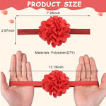 PALAY Headband for Baby Girl with Stretchy Chiffon Flower Design 12 Pack | Soft Hair Accessory Set