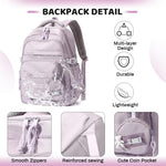 PALAY School Backpack for Girls with 15 in Laptop Compartment and Dual Handles | Waterproof Nylon Daypack