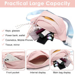 PALAY Waist Bag for Travel with Double Layer Storage featuring Waterproof Nylon Pink Design