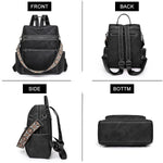 PALAY Backpack for Women with 3 in 1 Convertible Tote Design and Woven Shoulder Strap