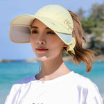 PALAY Women Cotton Sun Hats for Beach and Golf with Wide Brim UV Protection | 2PCS Beige