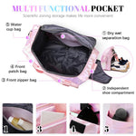PALAY® Gym Bag Women Fashion Duffle Bag with with Shoe Compartment Multifunctional Shoulder Bag with Removable Shoulder Strap Travel Day Pack Crossbody Bag for Gym, Travel
