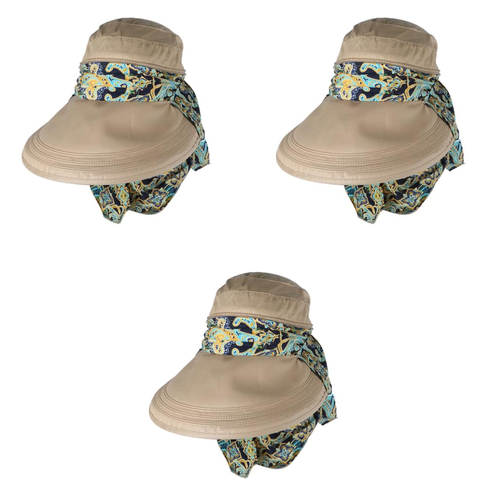 PALAY Hats for Women with 14cm Wide Brim and Detachable Top for UPF 50+ Sun Protection | Foldable Canvas Visor for Beach and Outdoor Use