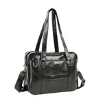 PALAY Tote Bag for Women featuring 32x10x23cm size and stand feet | black PU leather crossbody