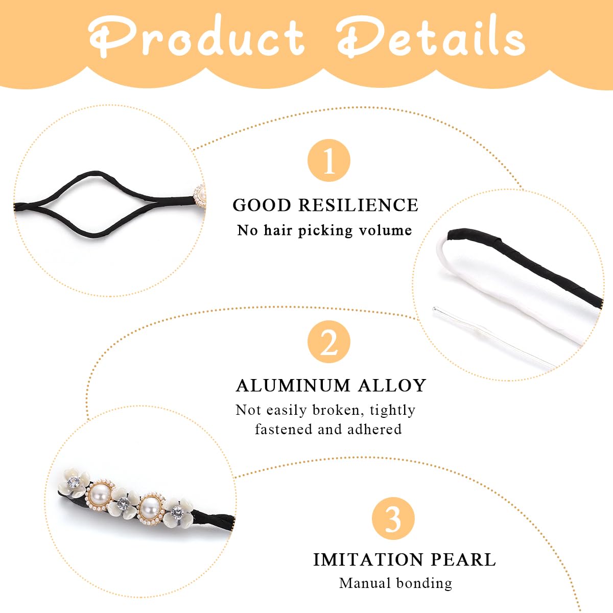 PALAY Hair Bun Maker for Elegant Hairstyles with Hidden Wire and Pearl Closure | 4pcs Set